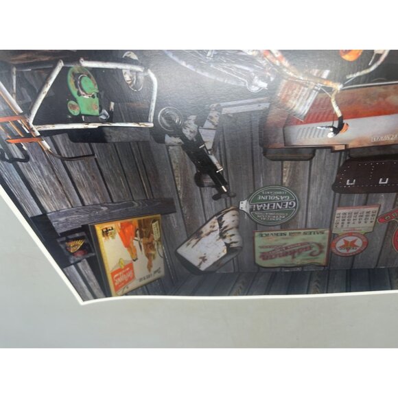 LE GM Harley Davidson motorcycle print artwork signed 14/50 16x12" READ - Picture 5 of 7